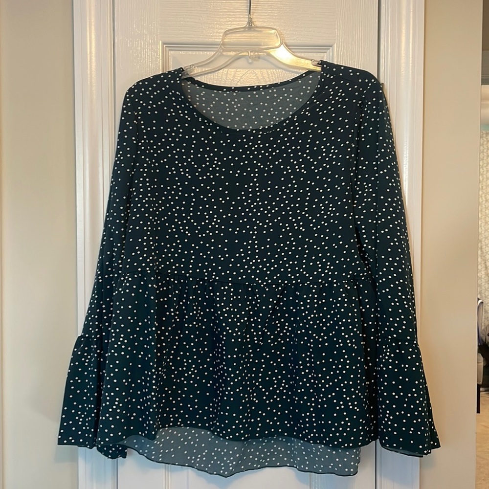 Peplum Long Sleeve Top